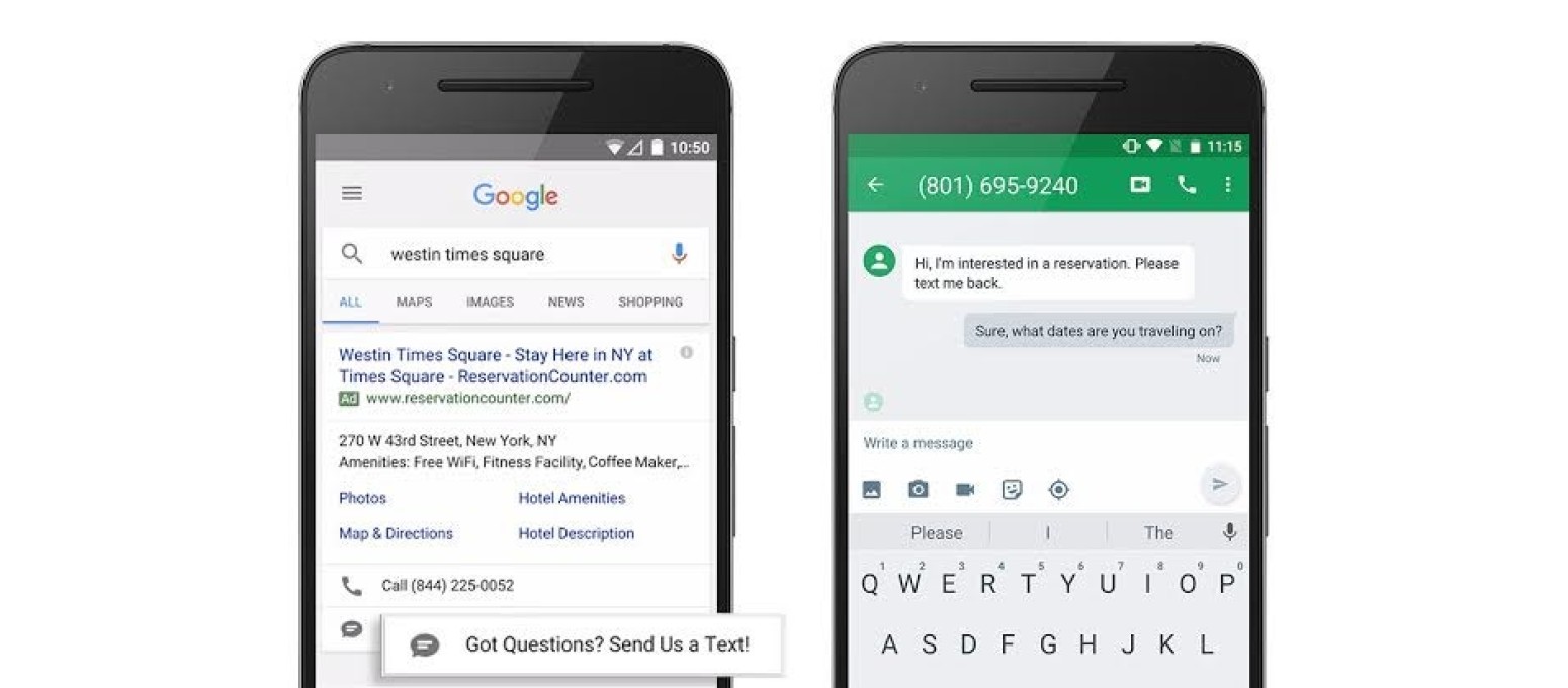 Google AdWords Tıkla ve Mesaj Gönder Uzantısı